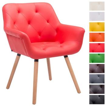 CLP Besucherstuhl Cassidy natura rot (151875705)