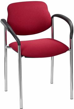 Nowy Styl Besucherstuhl 2 Stk. rot/chrome