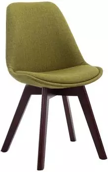 CLP Esszimmerstuhl Borneo V2 Stoff walnuss gr&uuml;n