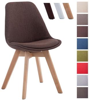 CLP Esszimmerstuhl Borneo V2 Stoff walnuss taupe