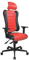 Topstar SR10PDA01X, Topstar B&uuml;rodrehstuhl Sitness RS, schwarz/rot / schwarz,...