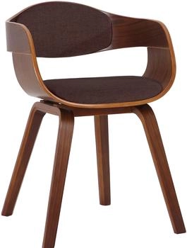 CLP CLP Esszimmerstuhl Kingston Stoff walnuss/braun (800000440826)
