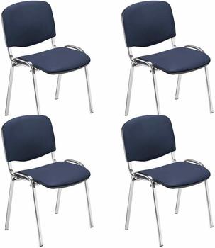 NOWY STYL Iso Kunstleder 4er Set blauchrom