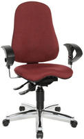 Topstar B&uuml;rostuhl Sitness 10, SI59UG21 Stoff rot, Gestell chrom