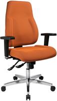 Topstar B&uuml;rostuhl Point 91, PI99GBC4 Stoff orange, Gestell alu