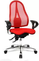 Topstar ST19UG21, Topstar B&uuml;rostuhl Sitness 15, ST19UG21 Stoff rot, Gestell chrom
