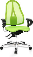 Topstar ST19UG05, Topstar B&uuml;rostuhl Sitness 15, ST19UG05 Stoff gr&uuml;n, Gestell chrom