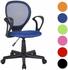 H-2408F/2059 blau/schwarz: SixBros. Bürostuhl Schreibtischstuhl H-2408F