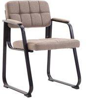 CLP CLP Armlehnenstuhl Taupe Textil 59x84x58 cm Esszimmer Esszimmerstühle Armlehnenstühle (800000548498)