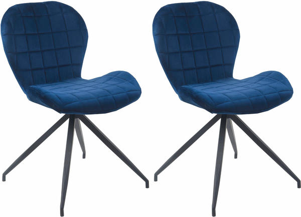SIT SIT&CHAIRS Stuhl 2er-Set 2431 dunkelblau/schwarz