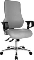 Topstar Sitness 55 B&uuml;rostuhl, Stoff grau, mit Armlehnen, SD69X L53