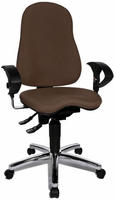 Topstar Sitness 10 B&uuml;rostuhl, Stoff braun, mit Armlehnen, SI59U G08
