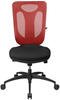Topstar Bürostuhl Net Pro 100, NN100 T201, schwarz / rot, Stoff / Netz,...