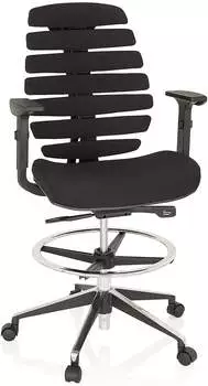 HJH Office Ergo Line II Work Stoff schwarz – Ergonomischer Komfort für lange Arbeitstage