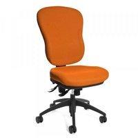 Topstar B&uuml;rostuhl Wellpoint 30 SY, 8060 BC4 Stoff orange, Gestell schwarz