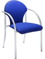 Nowy Styl Besucherst&uuml;hle Visa VISA ALU EF-010 blau Stoff, 2 St.