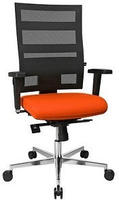 Topstar B&uuml;rostuhl Sitness X-Pander Plus, SI959WGT340 Stoff orange, Gestell alu