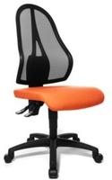 Topstar B&uuml;rostuhl Open Point P, OP100 G04 Stoff orange, Gestell schwarz