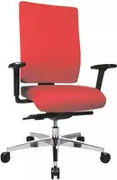 Topstar B&uuml;rostuhl Profi Star 15 High, PS49H T31Q Stoff rot, Gestell alu