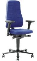 Arbeitsdrehstuhl All-In-One Highline Rollen Stoffpolster blau 450-600mm BIMOS
