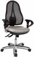 Topstar B&uuml;rostuhl Open Point SY Deluxe, OP290U G23 Stoff grau, Gestell chrom