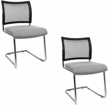 Topstar Visit 20 Net NV490 G230 grau schwarz Stoff 2er Pack