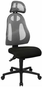 Topstar Free Art mit Kopfst&uuml;tze FR100 G208X Stoff grau Gestell schwarz