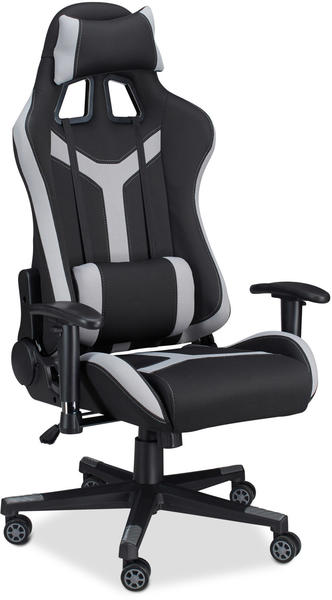 Relaxdays XR10 Gaming Chair schwarz/grau