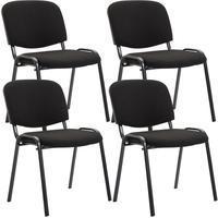 CLP 4er Set St&uuml;hle Ken C Stoff schwarz (313008)