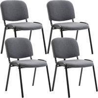 CLP 4er Set St&uuml;hle Ken C Stoff grau (313004)