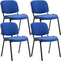 CLP 4er Set St&uuml;hle Ken C Stoff blau (313001)