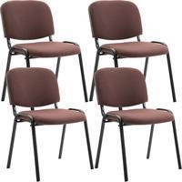 CLP 4er Set St&uuml;hle Ken C Stoff braun (313002)
