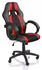 Tresko Chefsessel Gestreift Bürostuhl Racing Drehstuhl Bürosessel Schreibtischstuhl 608 (RS-021) schwarz/rot