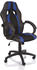 Tresko Chefsessel Gestreift Bürostuhl Racing Drehstuhl Bürosessel Schreibtischstuhl 608 (RS-020) schwarz/blau
