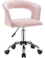 WOLTU Chefsessel Bürostuhl mit Armlehne aus Samt Modell Yumy rosa