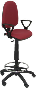 Piqueras y Crespo Stool Ayna Bali Fixed Armrests Maroon