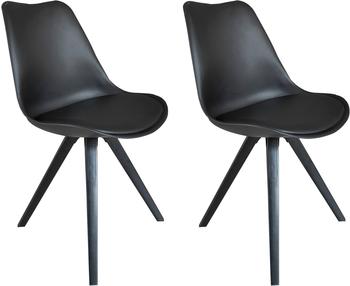 Homexperts Esszimmerstuhl &raquo;Kaja 02&laquo; (2 St&uuml;ck), Sitzschale mit Sitzkissen in Kunstleder