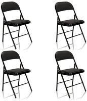 Konferenzstuhl / Besucherstuhl / Klappstuhl Tudela Schwarz 4er Pack Hjh Office