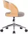 vidaXL Drehbarer Bürostuhl Taupe Bugholz und Stoff