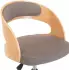 vidaXL Drehbarer Bürostuhl Taupe Bugholz und Stoff