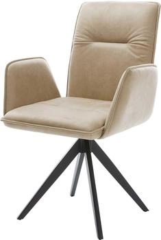 DeLife Esszimmerstuhl Vinja-Flex Mikrofaser (13556) schwarz/beige