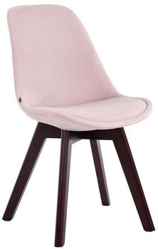 CLP Besucherstuhl Borneo V2 Samt walnuss/pink