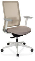 B&uuml;rostuhl / Drehstuhl PURE WHITE Netzstoff / Stoff beige hjh OFFICE