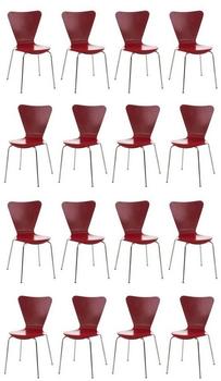 Clp Besucherstuhl Calisto (16er Set), stapelbar rot