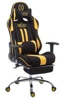 CLP Racing Gaming B&uuml;rostuhl Limit Stoff schwarz/gelb/mit Fu&szlig;ablage