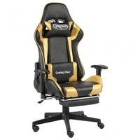 vidaXL Ergonomic gaming chair with footrest Yellow
