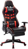 Vidaxl - Gaming-stuhl Mit Fu&szlig;st&uuml;tze Schwarz Und Rot Kunstleder