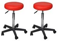 vidaXL B&uuml;rohocker 2 Stk. Rot 35,5x84 cm Kunstleder