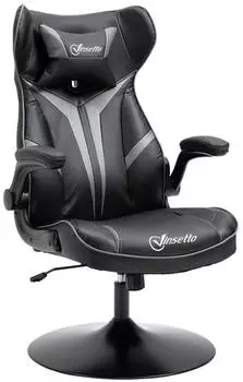 Vinsetto Gaming Stuhl mit Rallystreifen 67 cm x 75 cm x 112 cm (921-358) schwarz/grau