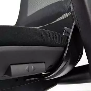 Ergotopia NextBack schwarz – Höhenverstellbare Armlehnen und Kopfstütze für optimale Unterstützung
